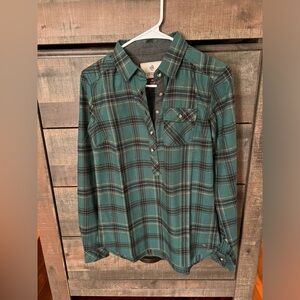 Legendary whitetails tunic, flannel tunic, green flannel XS